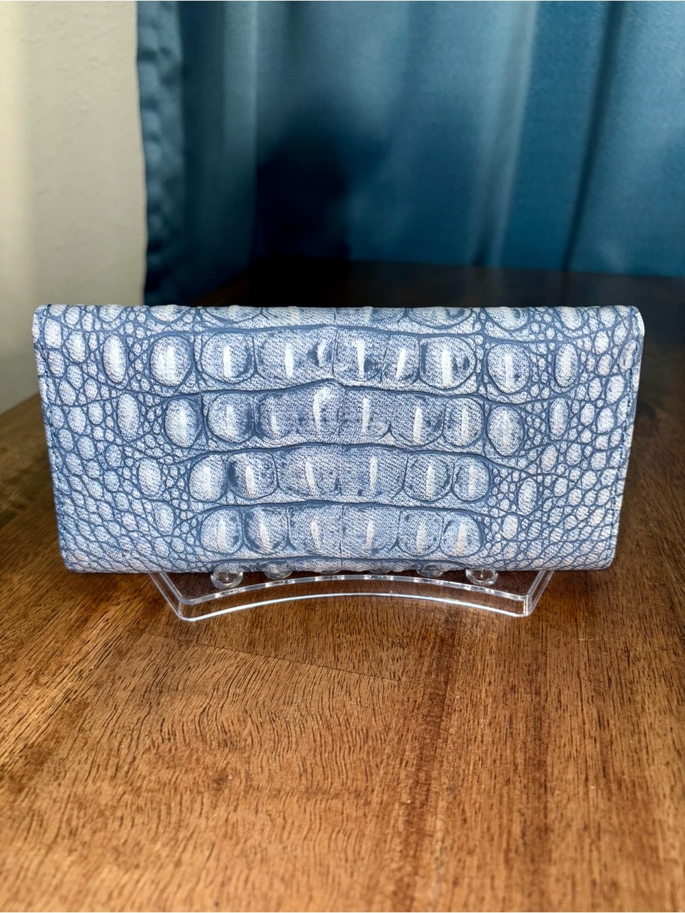 Brahmin EUC Lrg Duxbury & Veronica - Light Denim Tetra - FRONT EYE - Picture 10 of 16